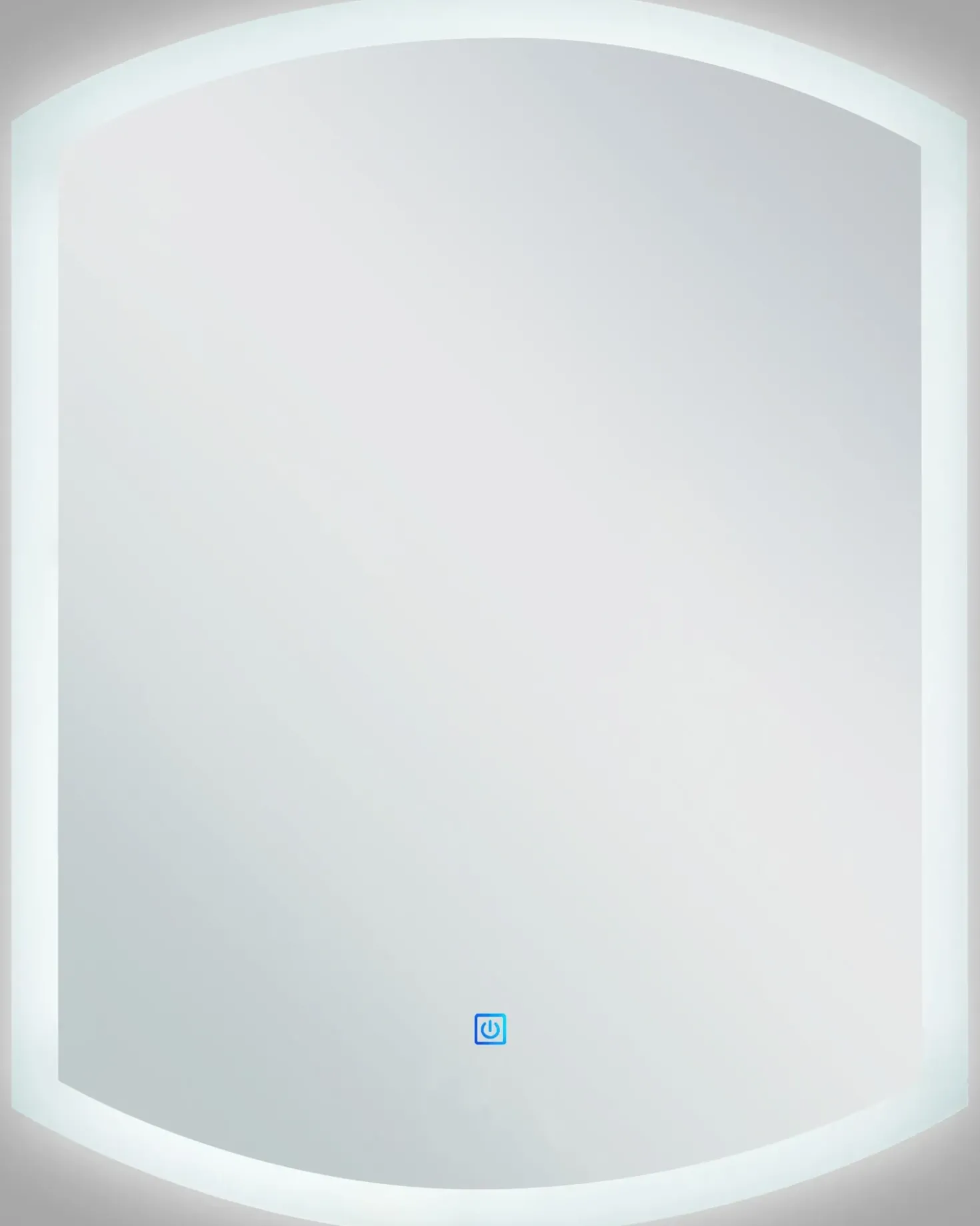 Specchio da bagno con luce LED BEZIERS 60 cm 78 cm Argento