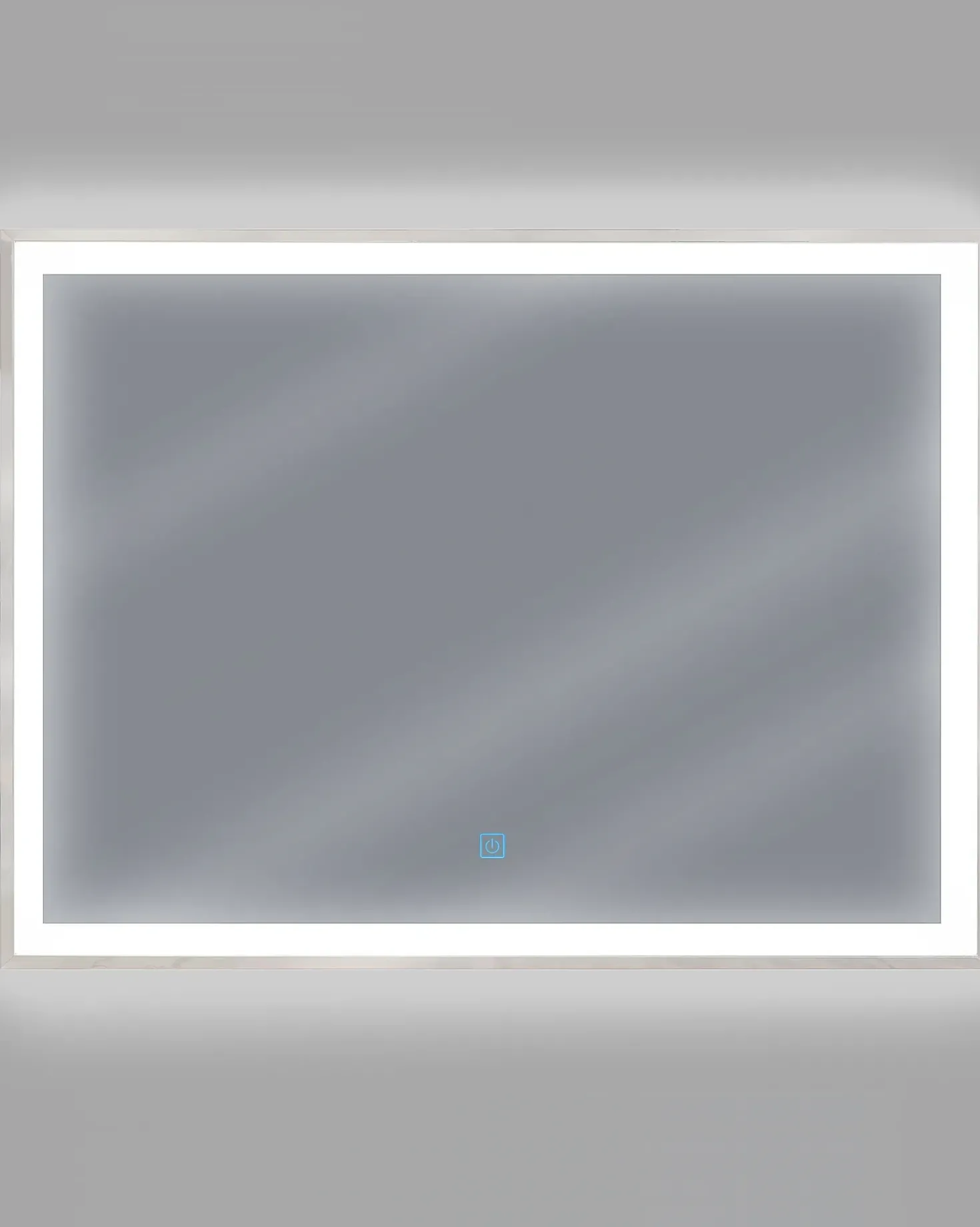 Specchio da bagno con luce LED ARGENS 80 cm 60 cm Argento