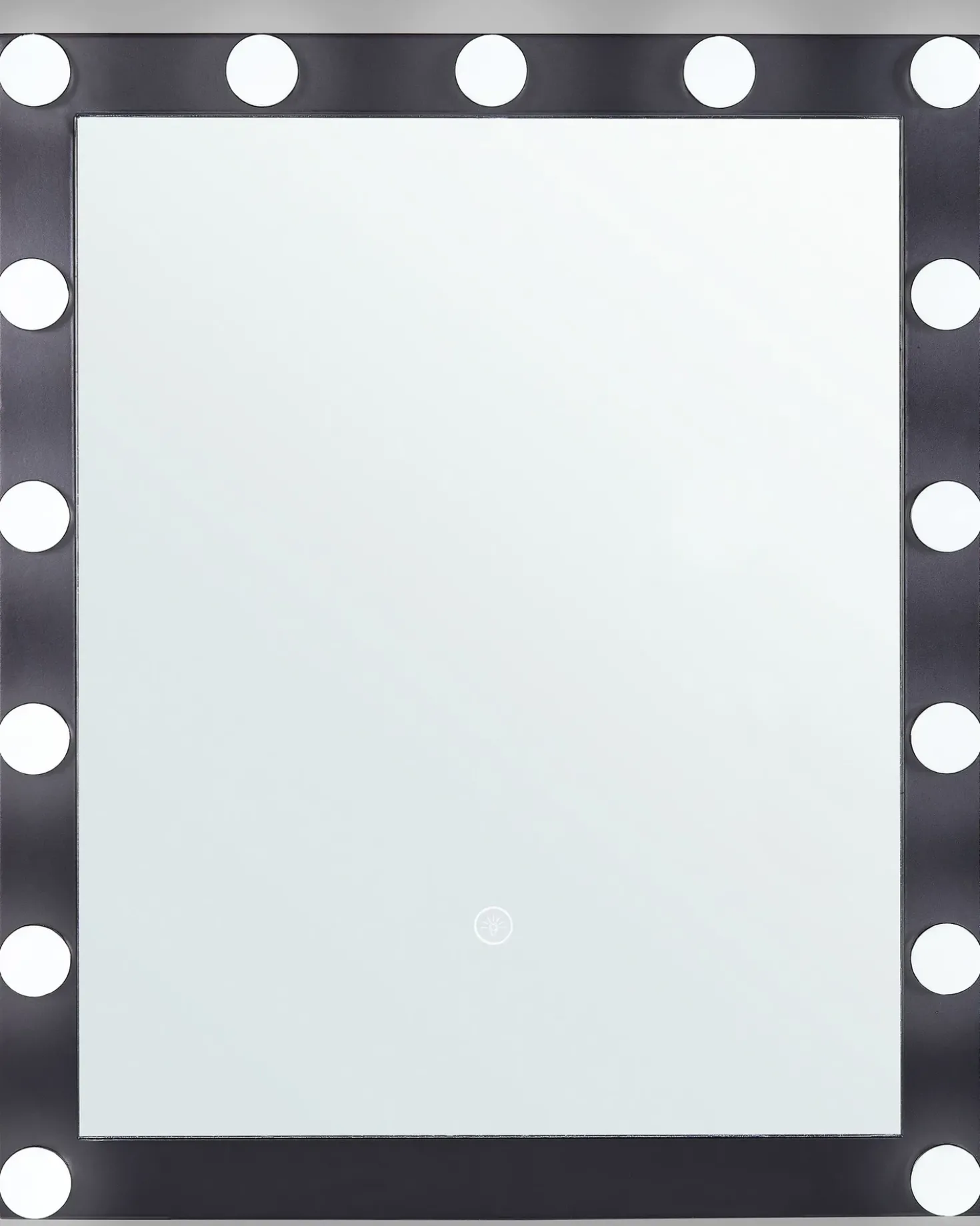 Specchio da bagno con luce LED ODENAS 50 cm 60 cm Nero