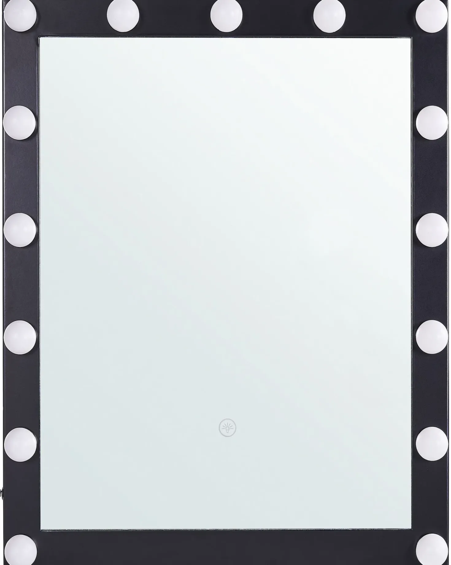Specchio da bagno con luce LED ODENAS 50 cm 60 cm Nero