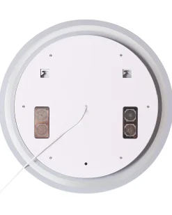 Specchio da bagno con luce LED BROGNON 60 cm 60 cm con altoparlante Bluetooth integrato Argento