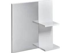 Specchio da parete con ripiano PELOTAS 45 cm 45 cm Bianco