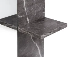 Specchio da parete con ripiano PELOTAS 45 cm 45 cm Marmo/Nero