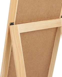 Specchio da parete con ripiano LUISANT 145 cm Legno di pino Marrone chiaro
