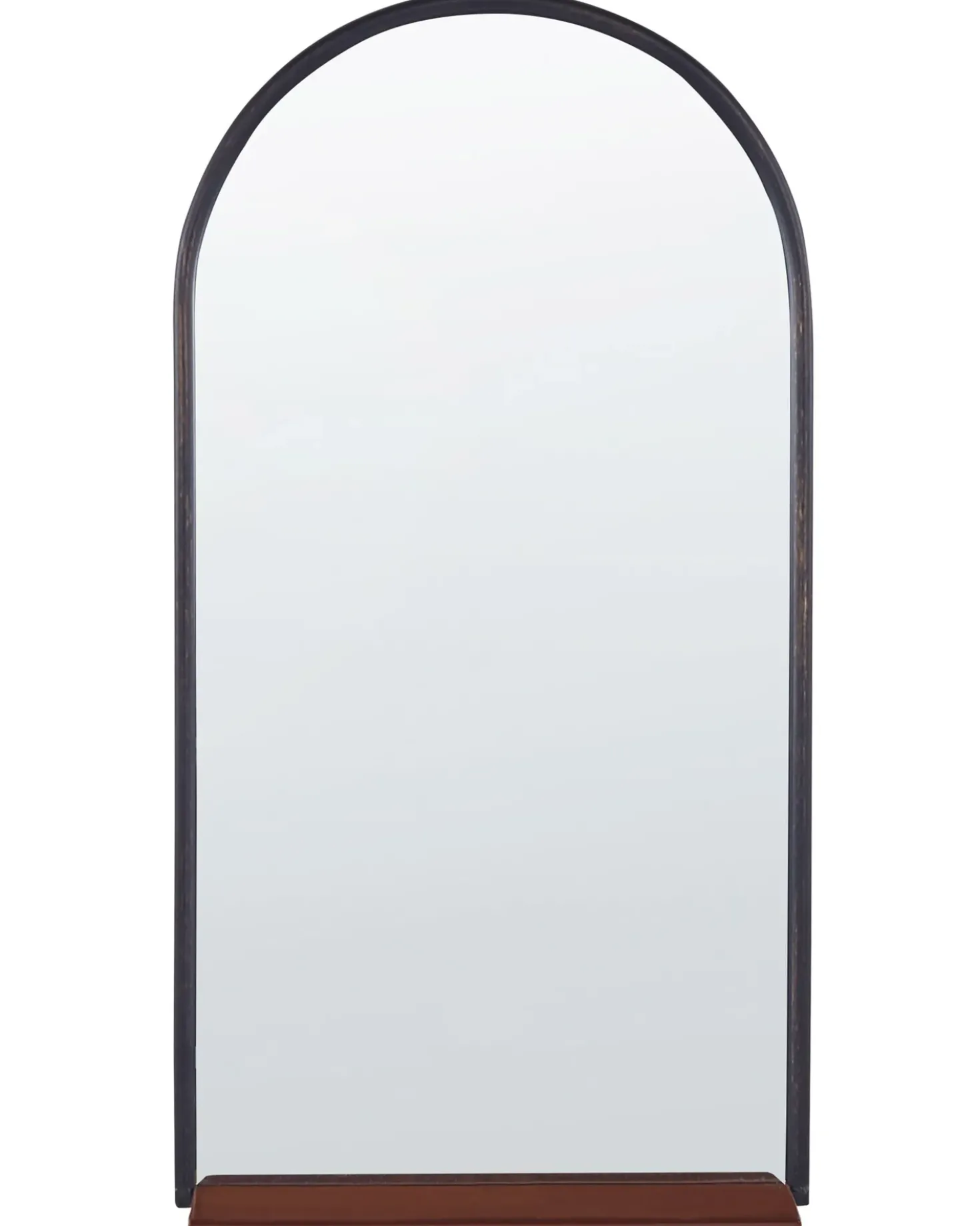 Specchio da parete con ripiano DOMME 40 cm 67 cm Metallo Nero