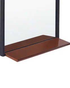 Specchio da parete con ripiano DOMME 40 cm 67 cm Metallo Nero