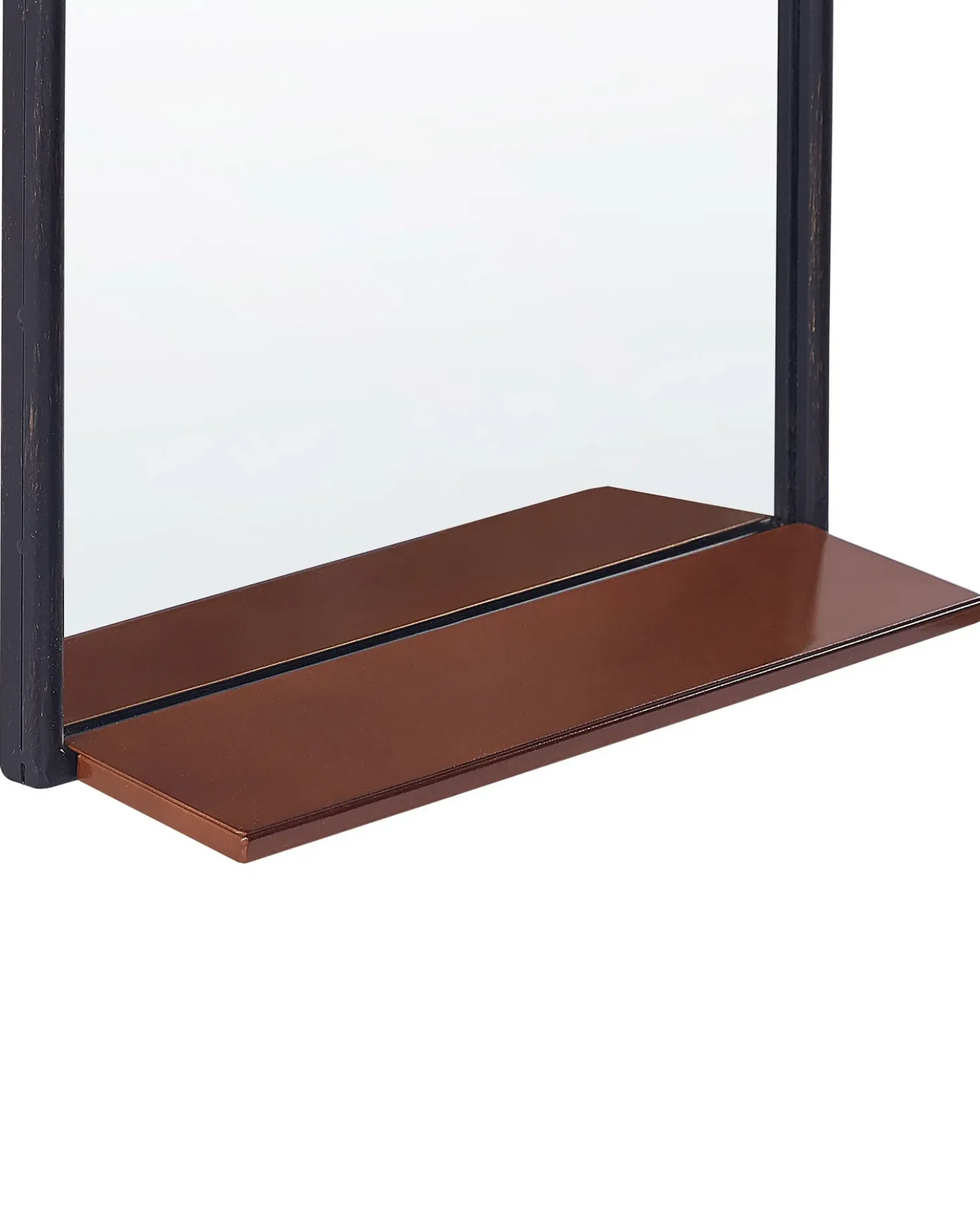 Specchio da parete con ripiano DOMME 40 cm 67 cm Metallo Nero