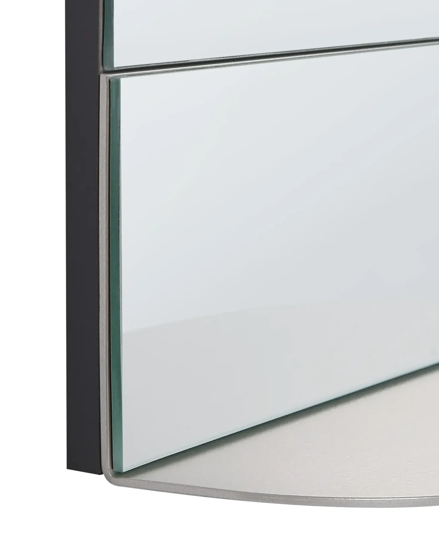 Specchio da parete con ripiano BRANNAY 40 cm 60 cm Argento