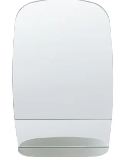 Specchio da parete con ripiano BRANNAY 40 cm 60 cm Argento
