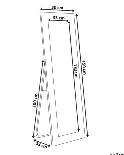 Specchio da terra ANSOUIS 150 cm Velluto Grigio scuro