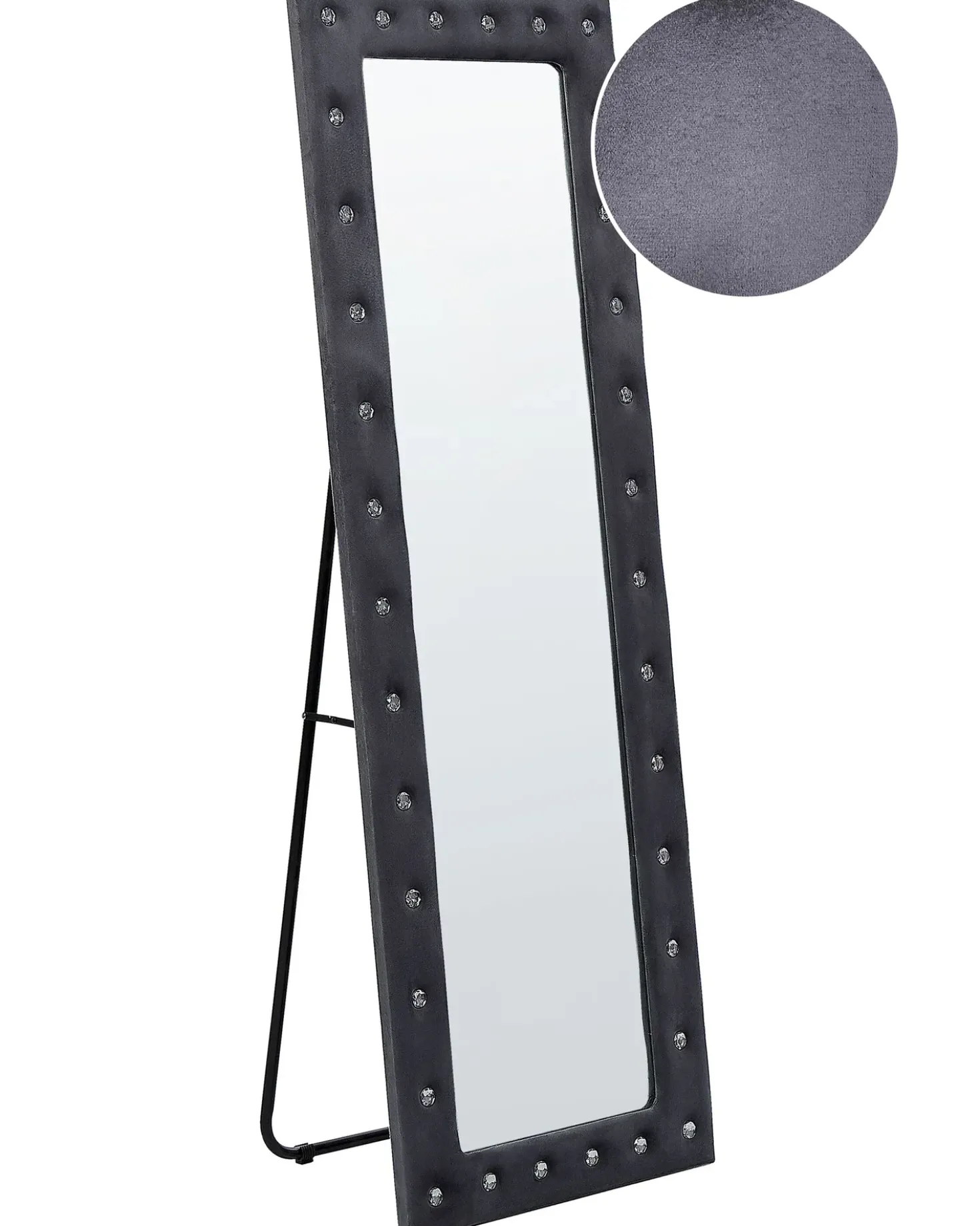 Specchio da terra ANSOUIS 150 cm Velluto Grigio scuro