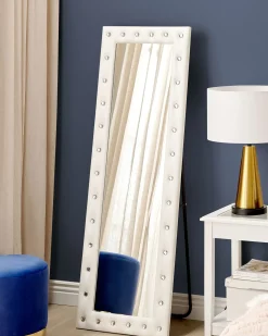 Specchio da terra ANSOUIS 150 cm Pelle sintetica Bianco