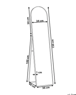 Specchio da terra BAGNOLET 150 cm Metallo Nero