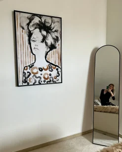 Specchio da terra BAGNOLET 150 cm Metallo Nero