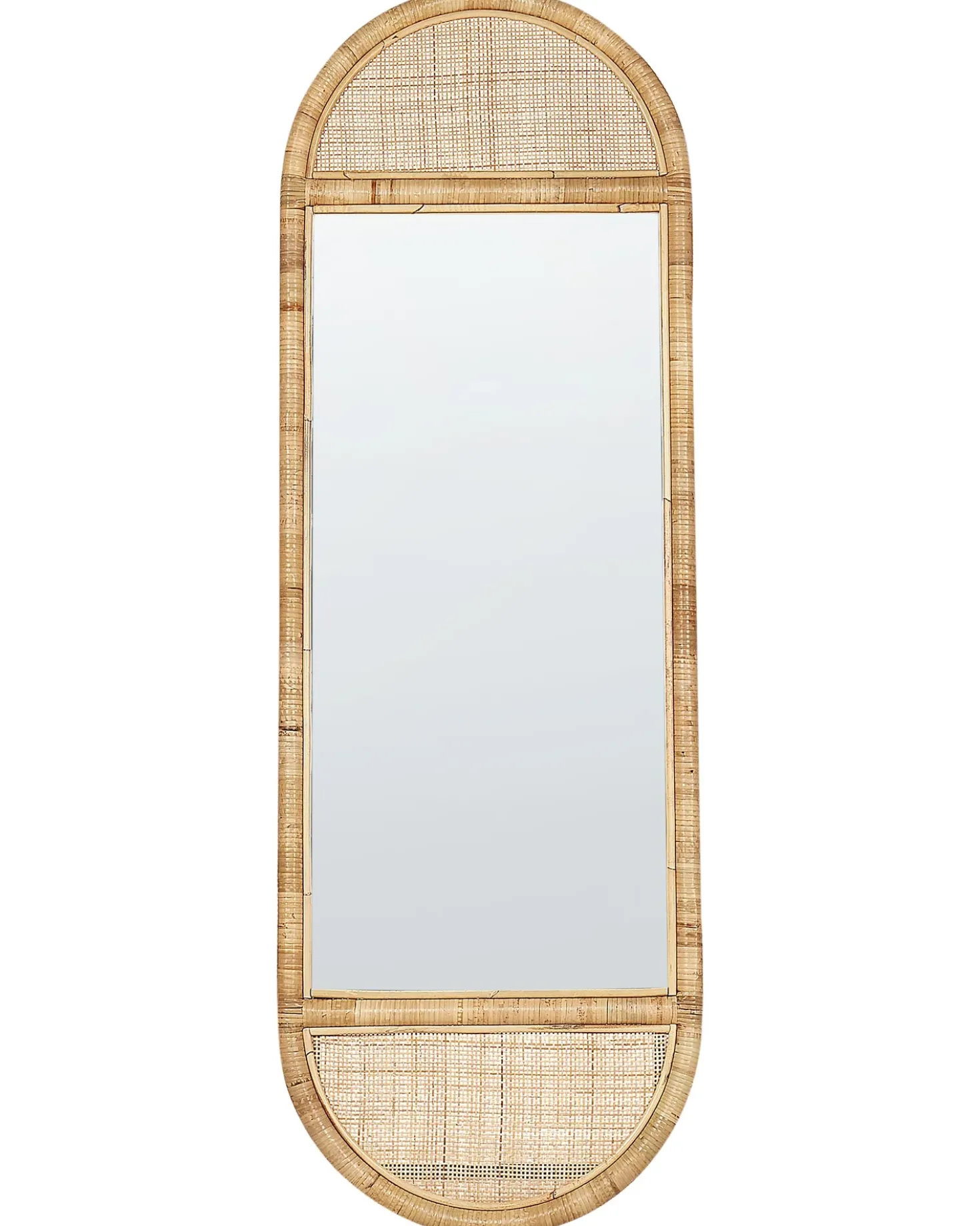 Specchio da terra BARGES 150 cm Rattan Naturale