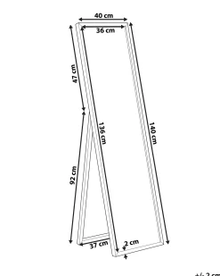 Specchio da terra TORCY 140 cm Nero