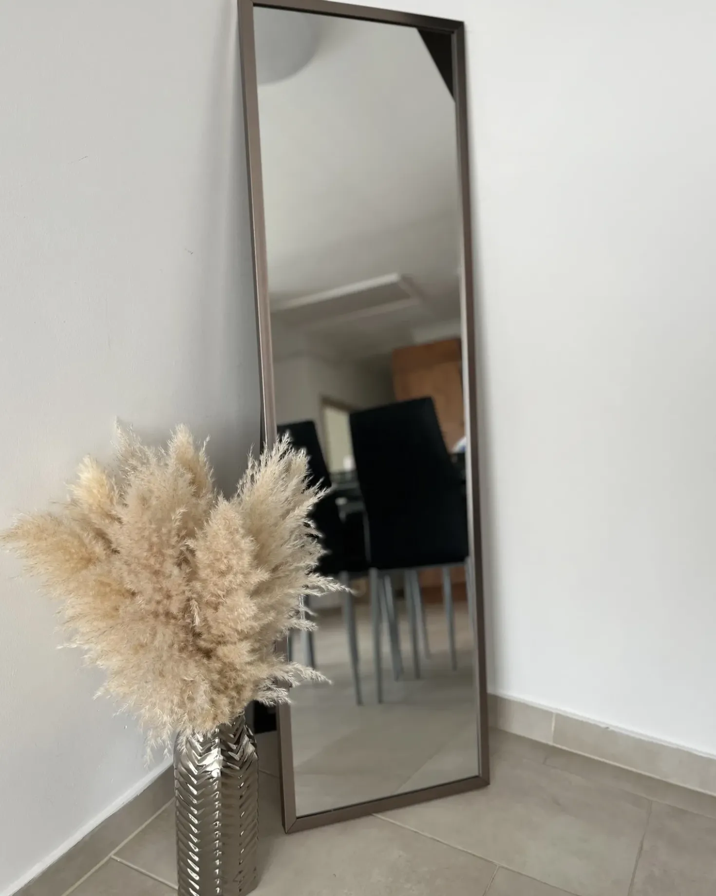 Specchio da terra TORCY 140 cm Argento