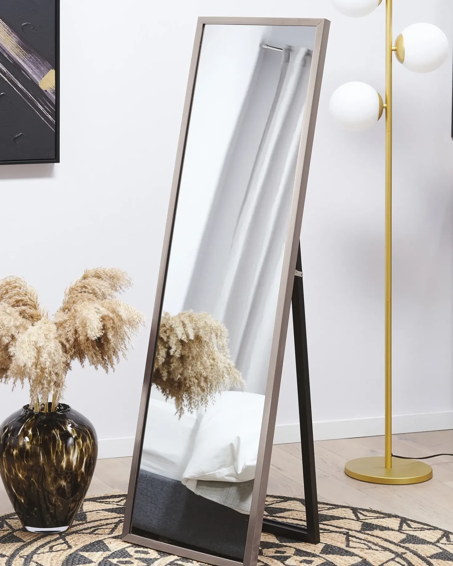 Specchio da terra TORCY 140 cm Argento