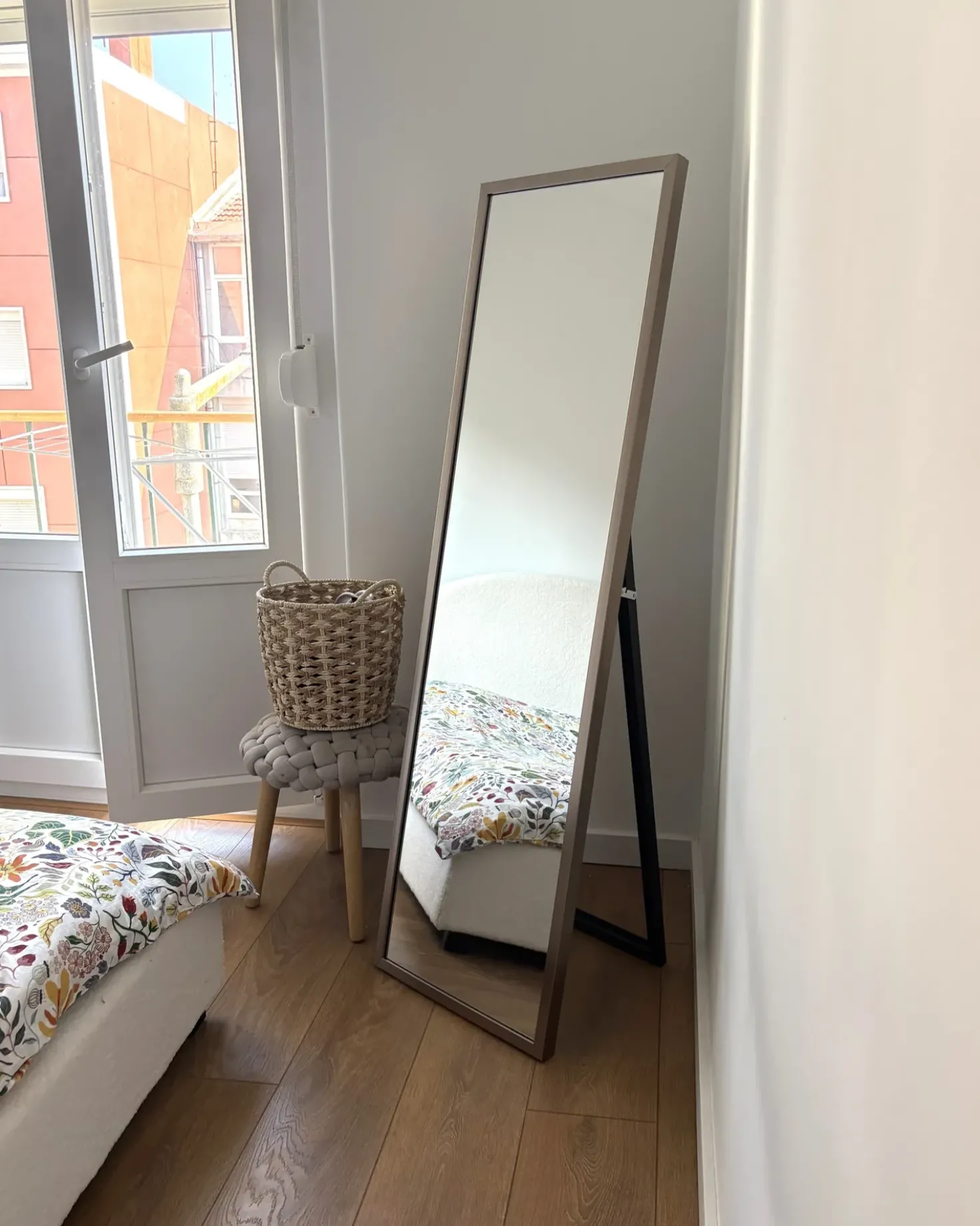 Specchio da terra TORCY 140 cm Argento