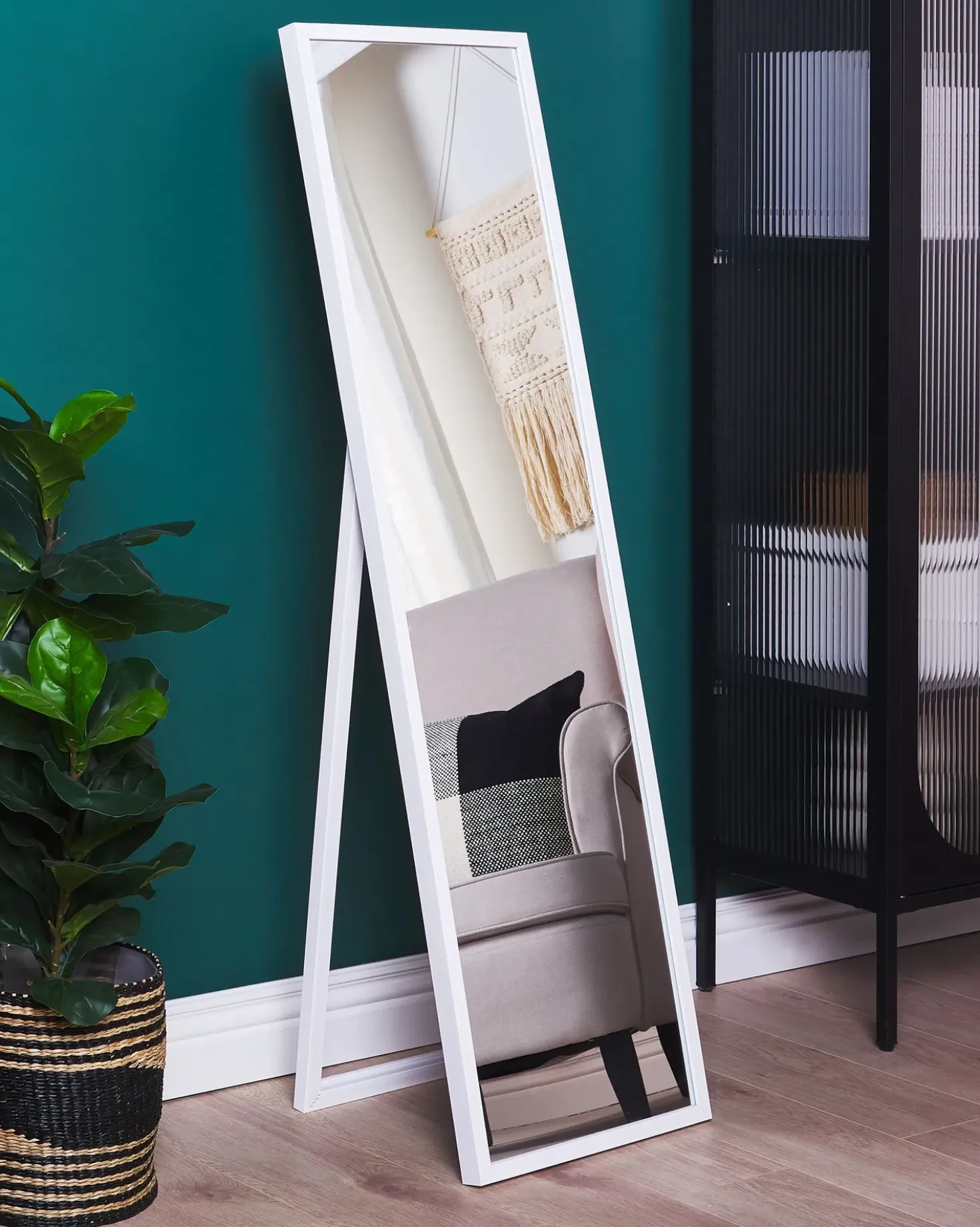 Specchio da terra TORCY 140 cm Bianco