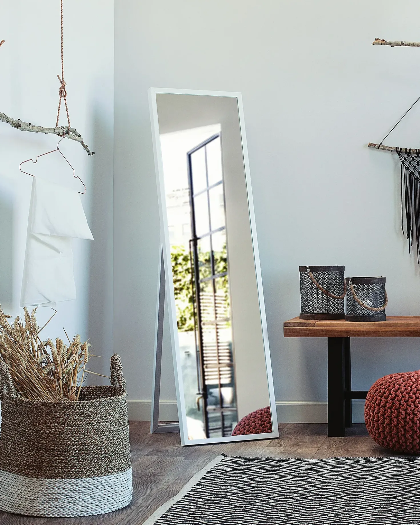 Specchio da terra TORCY 140 cm Bianco