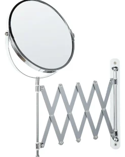 Specchio da trucco allungabile per parete YVELINES 57 cm 36 cm Metallo Argento