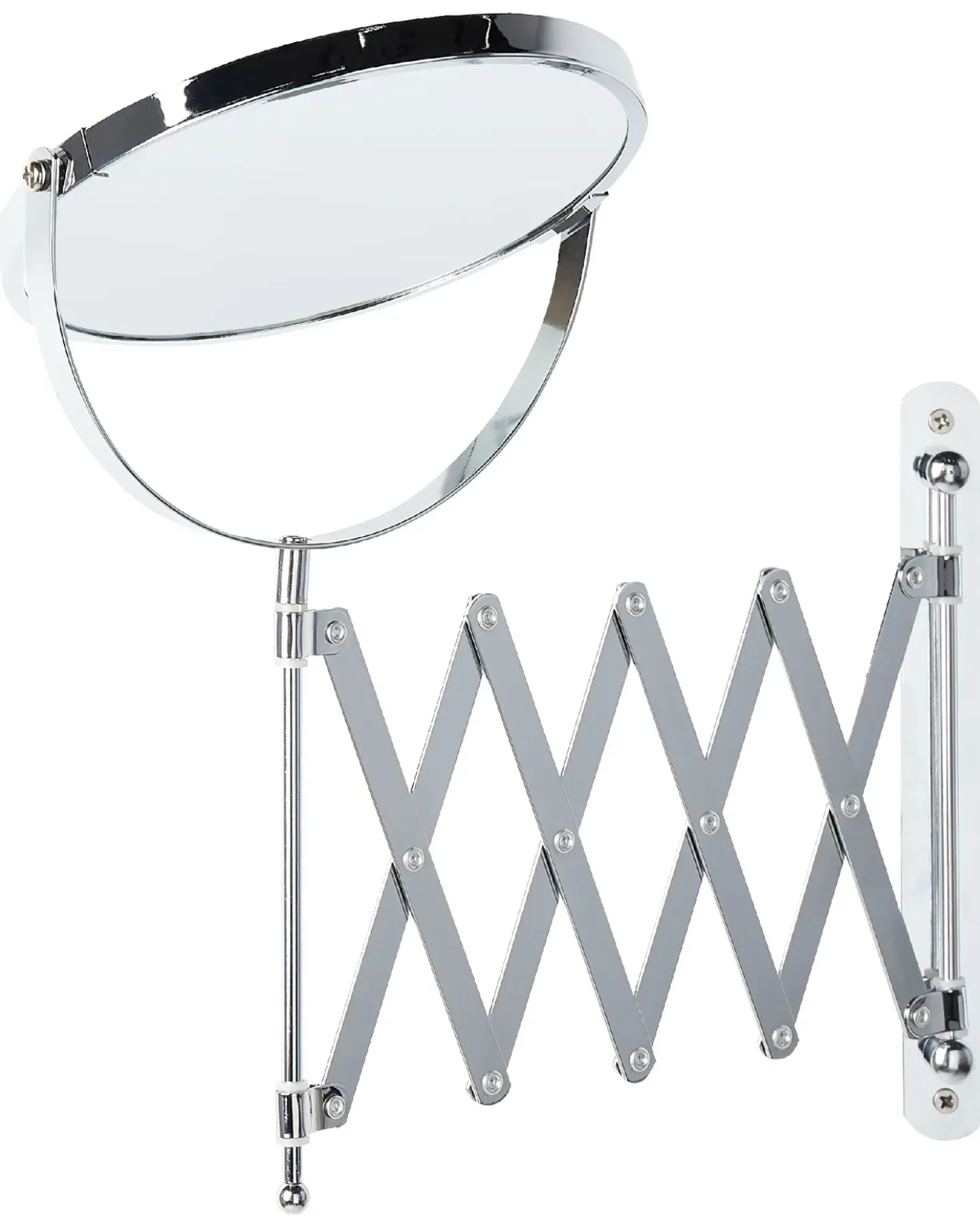 Specchio da trucco allungabile per parete YVELINES 57 cm 36 cm Metallo Argento