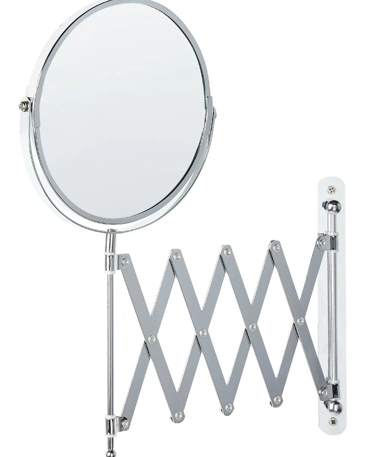 Specchio da trucco allungabile per parete YVELINES 57 cm 36 cm Metallo Argento