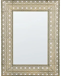 Specchio DEHRADUN 69 cm 90 cm Metallo Oro