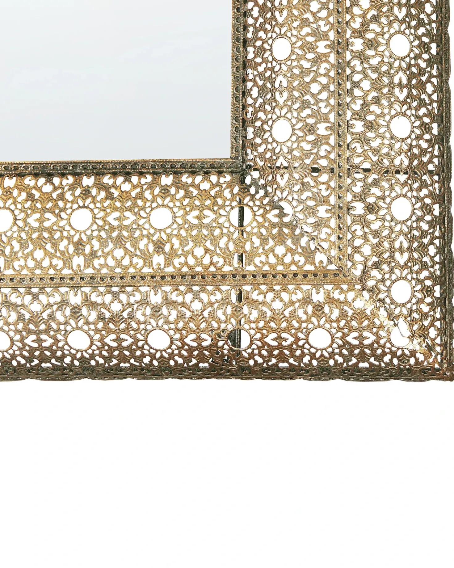 Specchio DEHRADUN 69 cm 90 cm Metallo Oro