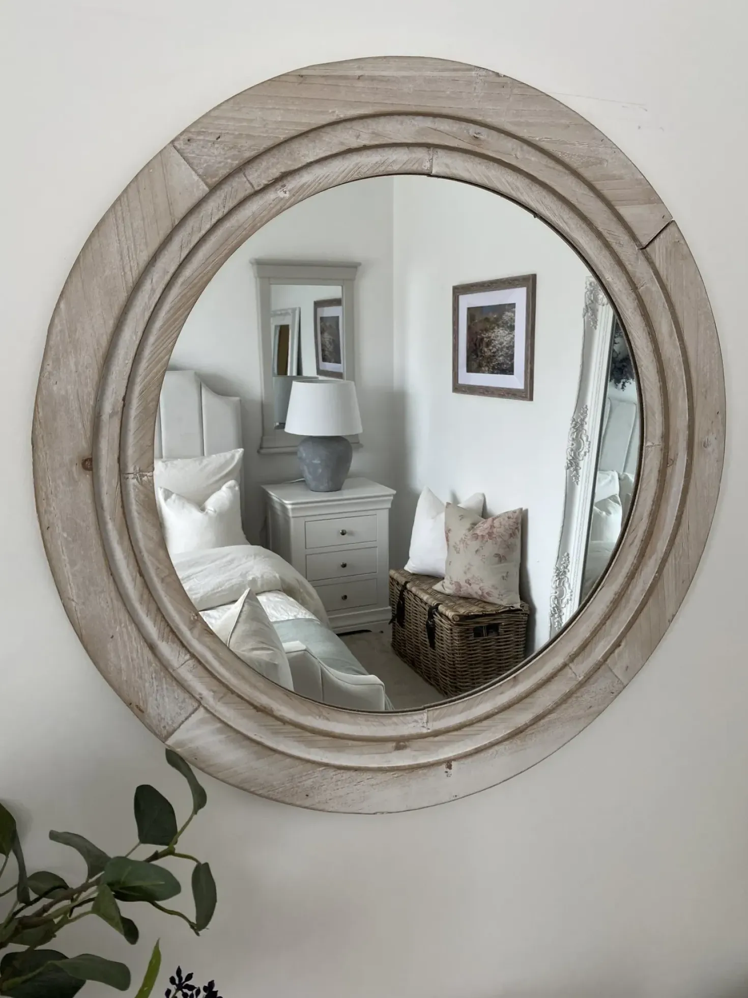 Specchio DELICIAS 60 cm 60 cm Bianco sporco