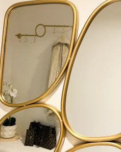 Specchio DIANCEY 70 cm 100 cm Metallo Oro