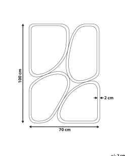 Specchio DIANCEY 70 cm 100 cm Metallo Oro