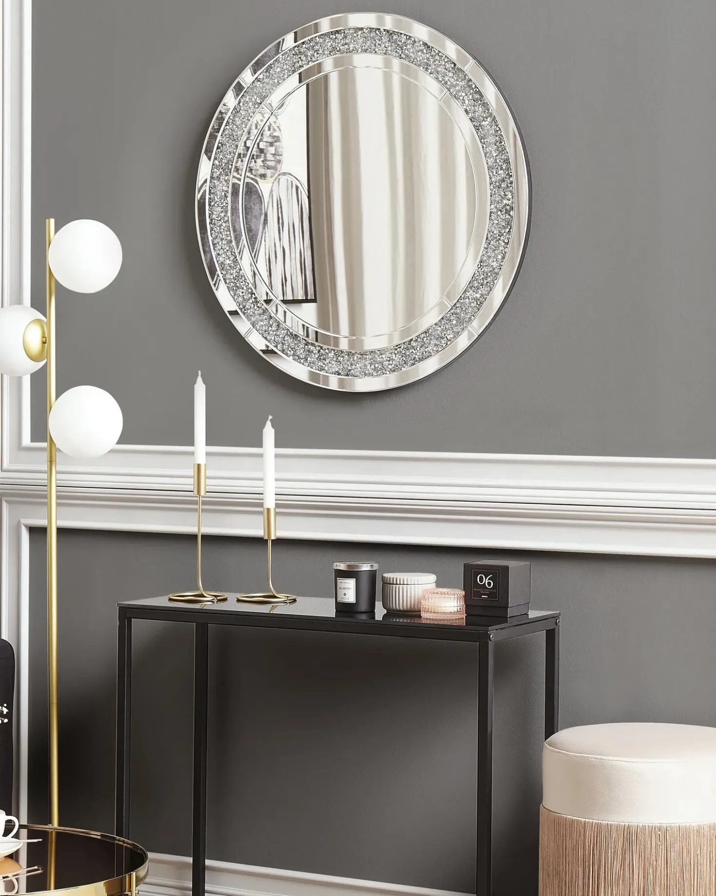Specchio ERBRAY 70 cm 70 cm Argento
