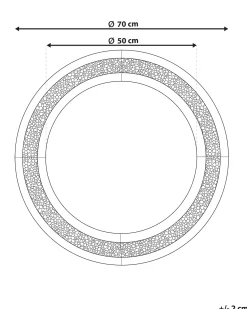 Specchio ERBRAY 70 cm 70 cm Argento