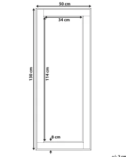 Specchio FENIOUX 50 cm 130 cm Argento