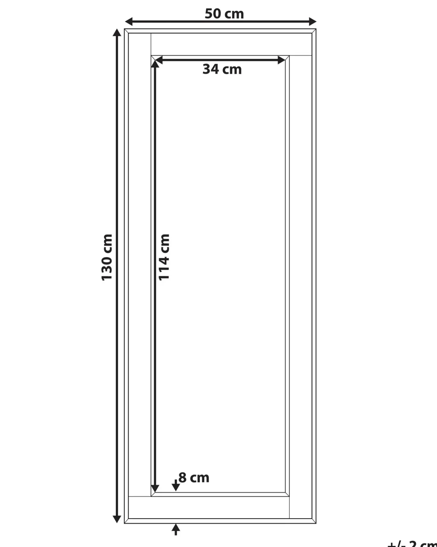 Specchio FENIOUX 50 cm 130 cm Argento