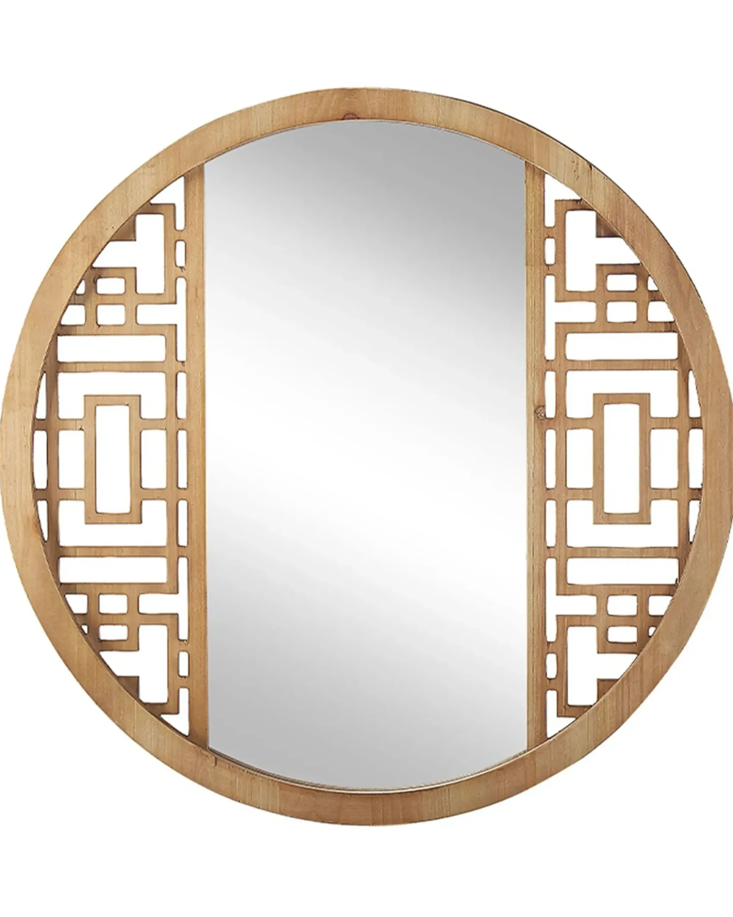 Specchio FIRMINY 60 cm 60 cm Legno di abete Marrone chiaro