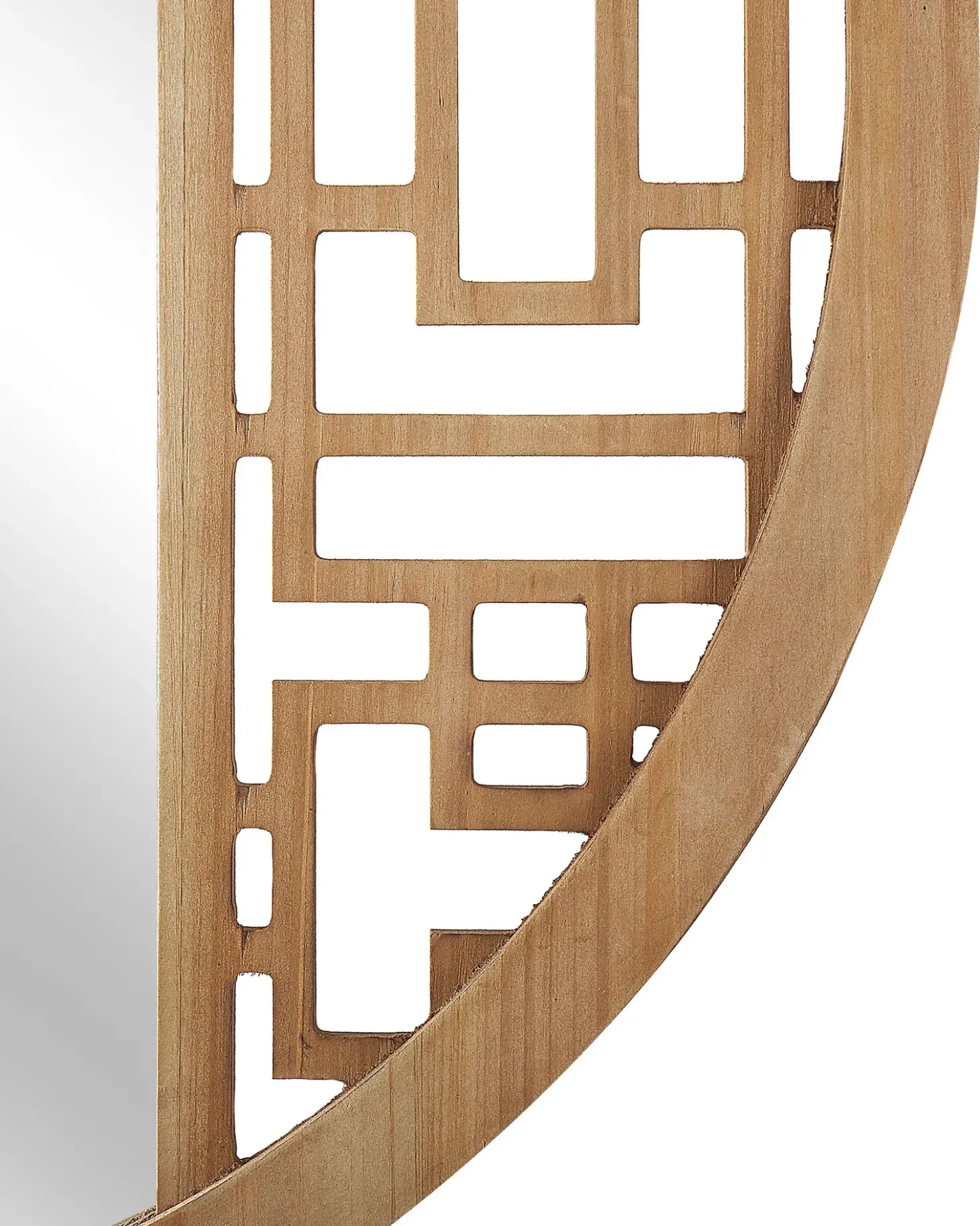 Specchio FIRMINY 60 cm 60 cm Legno di abete Marrone chiaro