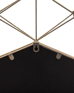 Specchio GAILLAC 80 cm 80 cm Metallo Oro