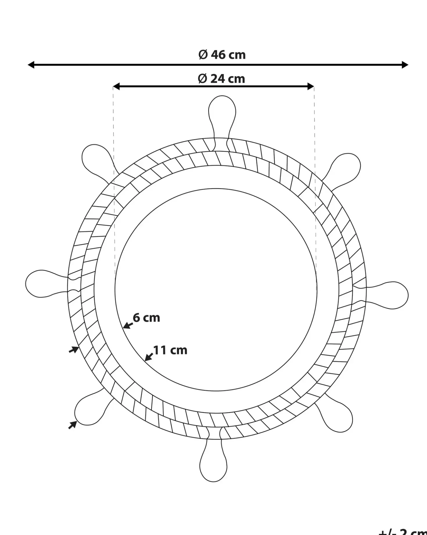 Specchio GORMAZ 46 cm 46 cm Marrone