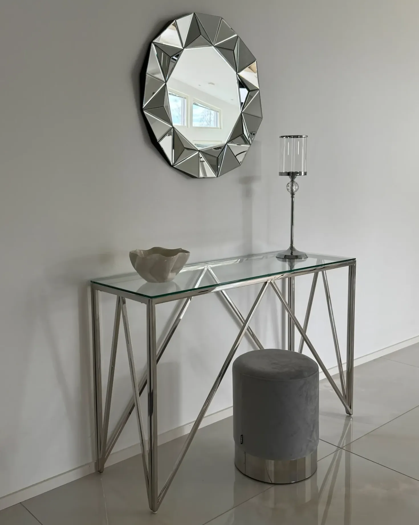 Specchio HABAY 70 cm 70 cm Argento