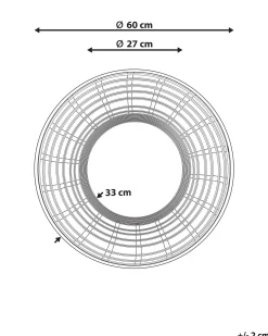 Specchio HANUA 60 cm 60 cm Bambù Naturale