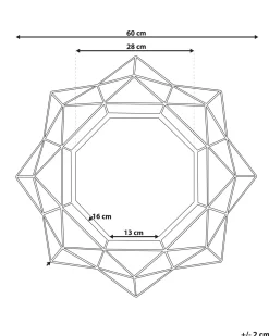 Specchio HILLION 60 cm 60 cm Metallo Oro