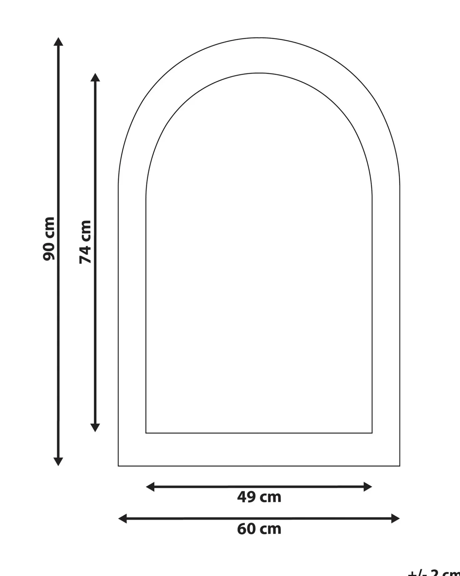 Specchio HURIEL 60 cm 90 cm Velluto Verde oliva