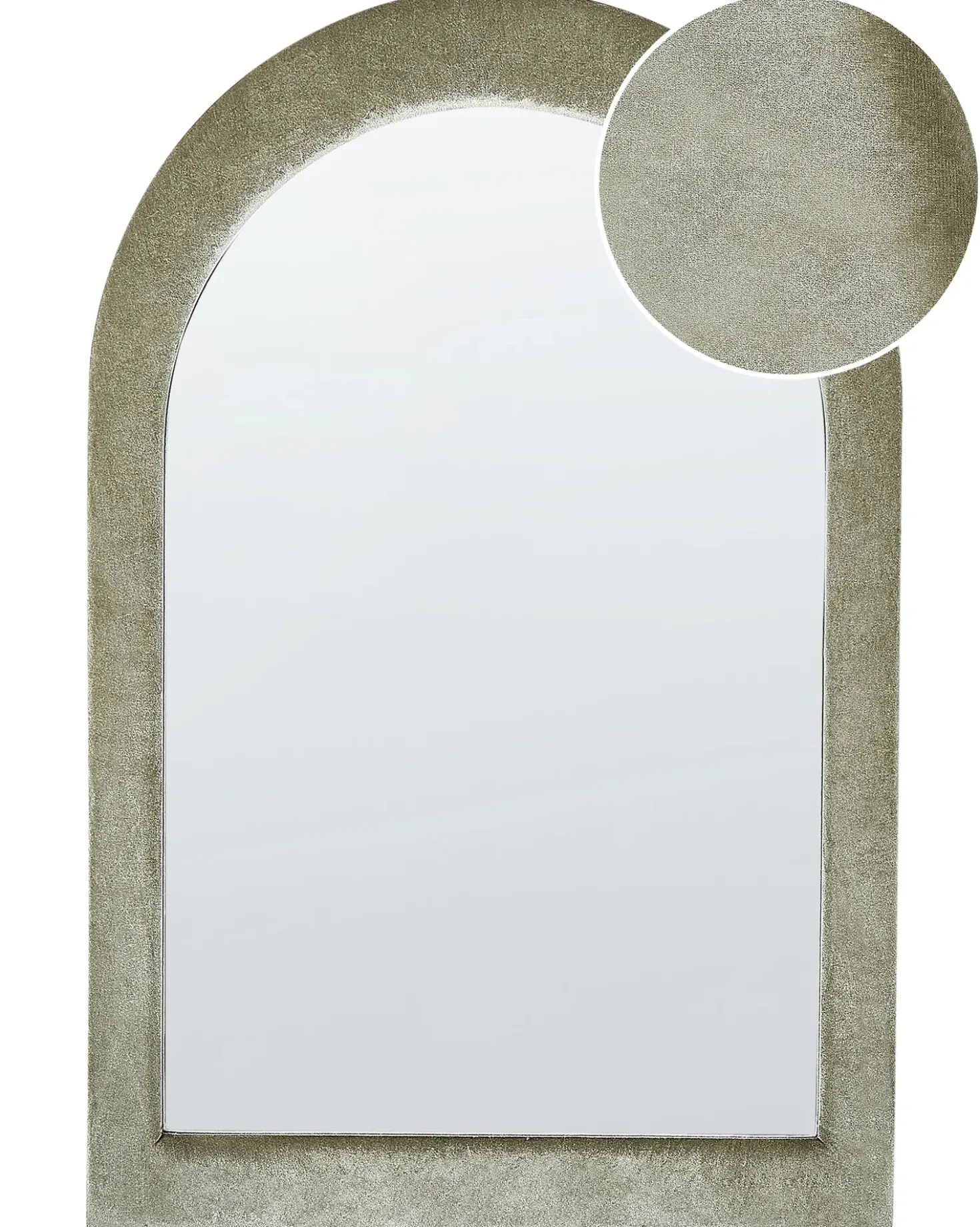 Specchio HURIEL 60 cm 90 cm Velluto Verde oliva
