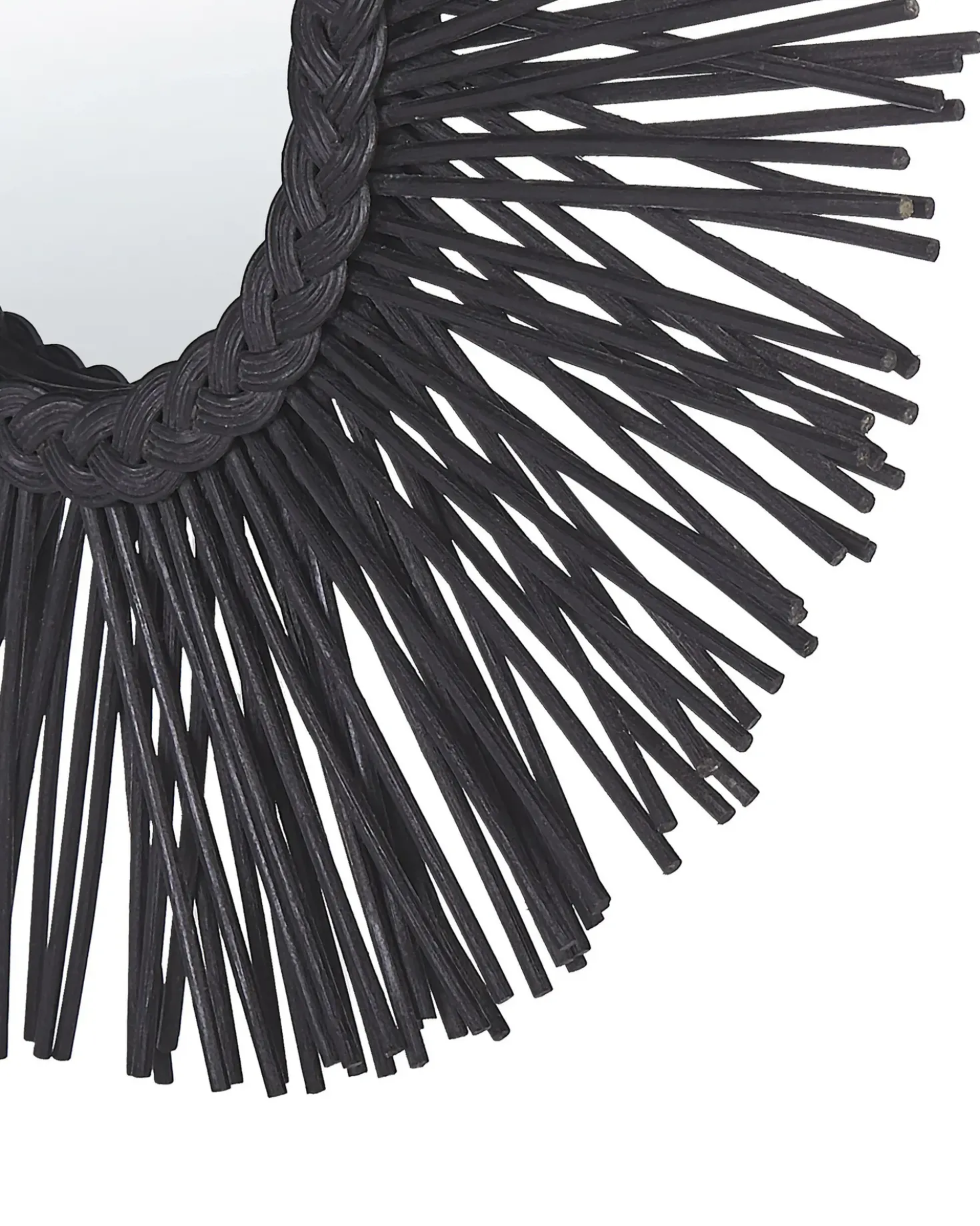 Specchio KALASIN 60 cm 60 cm Rattan Nero