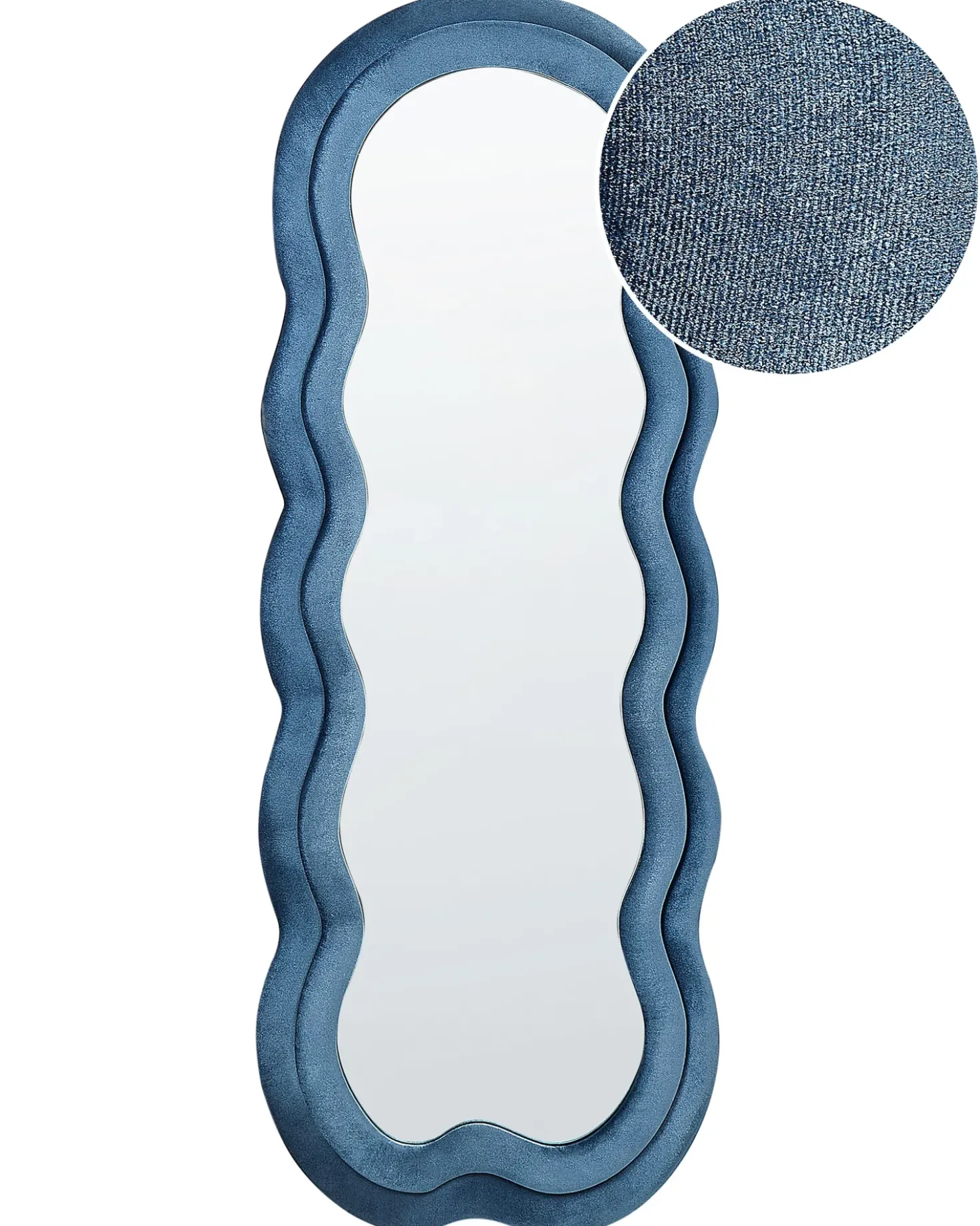 Specchio LACS 57 cm 160 cm Velluto Blu