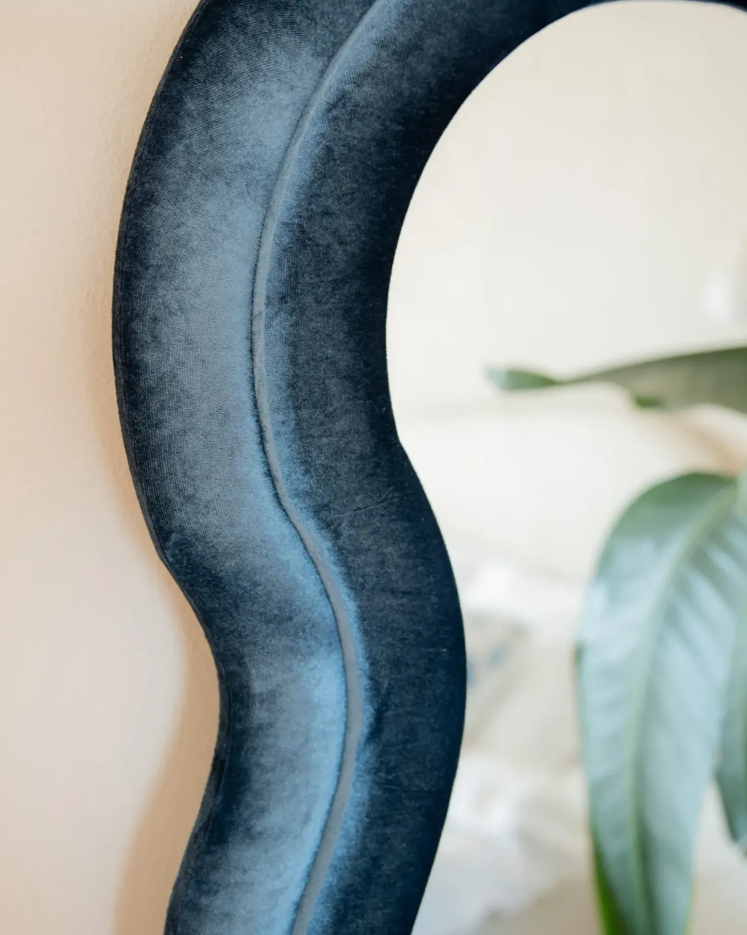 Specchio LACS 57 cm 160 cm Velluto Blu