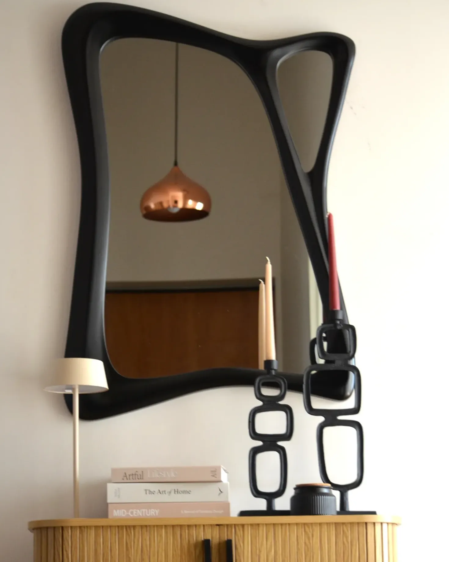 Specchio LANESTER 70 cm 100 cm Nero